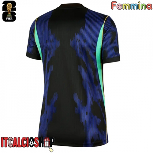 Brasile Seconda Maglia Femmina Mondiali 2026 Manica Corta